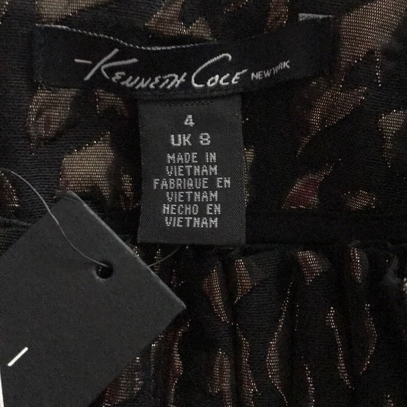 Kenneth Cole Gold Metallic Leopard Skirt - Picture 6 of 6